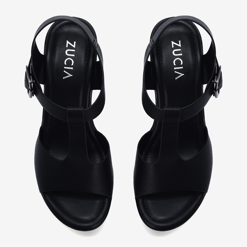 Giày sandal cao gót nữ Zucia thiết kế quai chữ T đế đúc vững chắc siêu nhẹ tôn dáng cao 8cm - SRX51