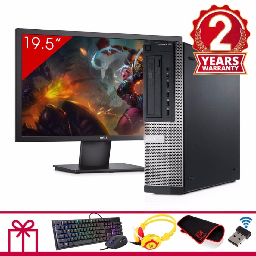 Máy tính Doanh Nghiệp DELL OPTIPLEX 790 DT + Màn hình Dell 19.5inch (Core i3 2120, Ram 16GB, SSD 480GB) + Quà Tặng