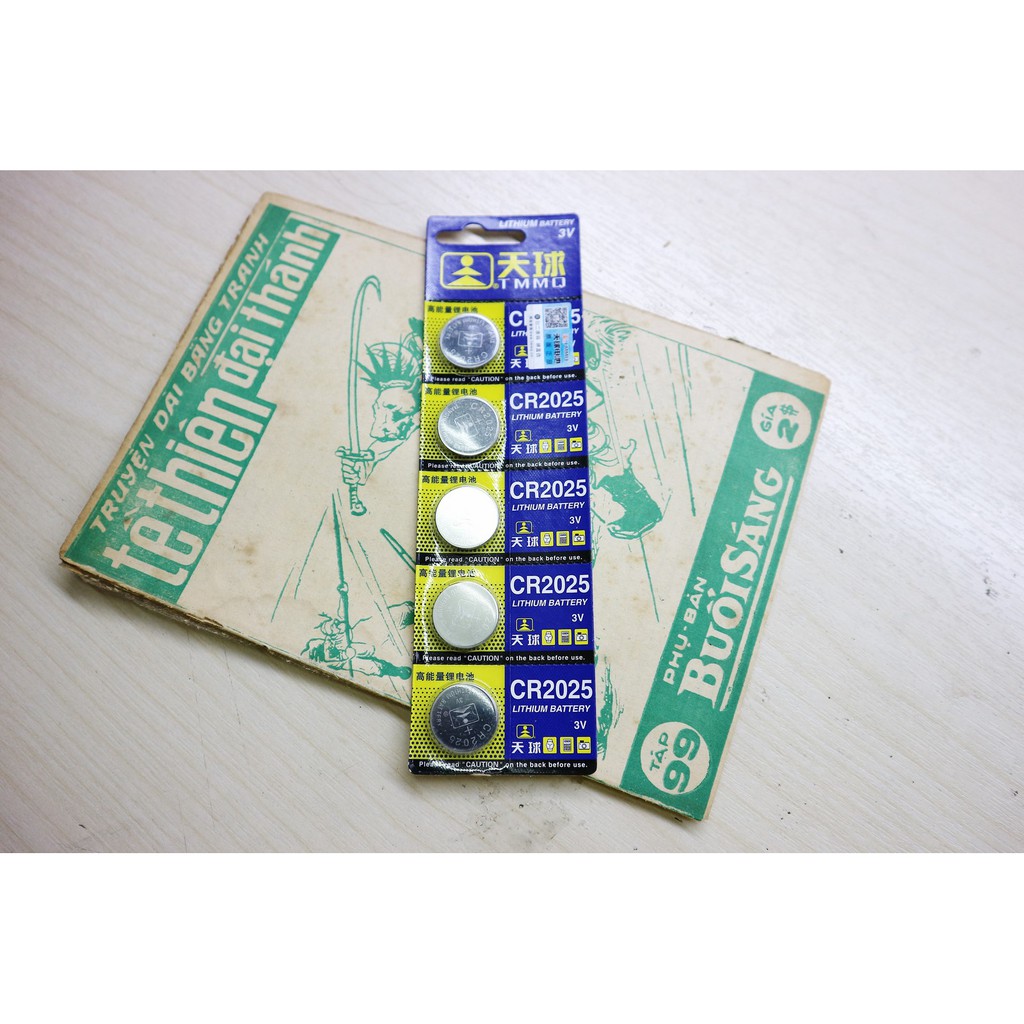 Vỉ 5 viên pin CR 2025 / CR 1632 / CR 2016