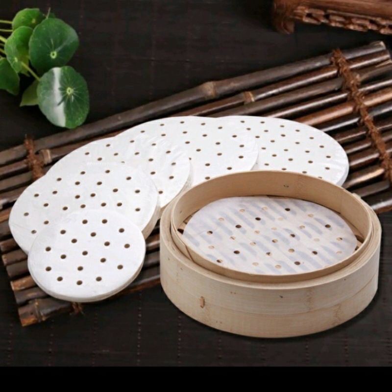 set 100 tờ giấy nến đục lỗ cho nồi chiên không dầu size 23cm