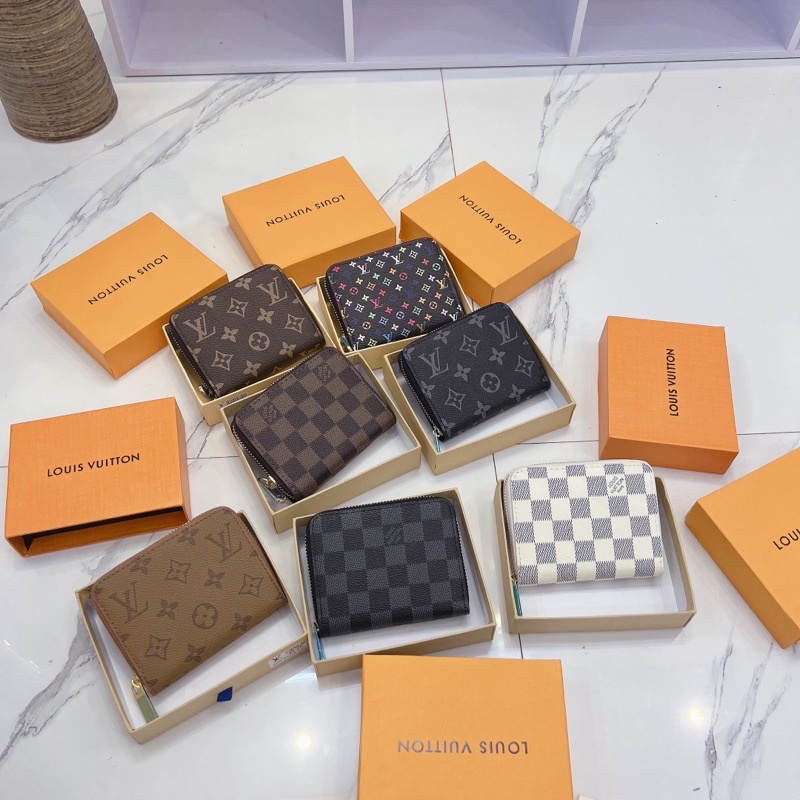 Ví họa tiết sz mini 15cm kéo khoá