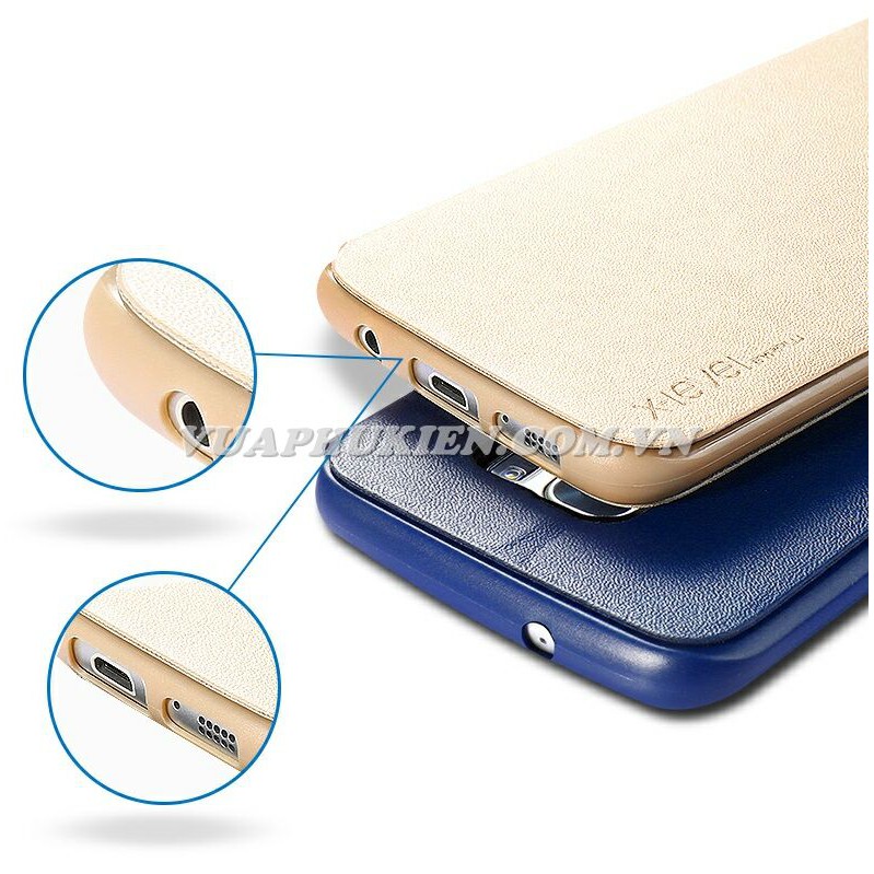 Bao da cho Samsung Galaxy S6, S6 Edge, S6 Edge Plus, S7, S7 Edge hãng FIBCOLOR PIPILU X-Level HongKong lưng Silicone
