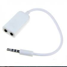 Đầu chia tai nghe 1 sang 2 jack cắm 3.5mm cho Apple iPhone 4 5 5s 6 6S 7 plus iPad iPod laptop MP3