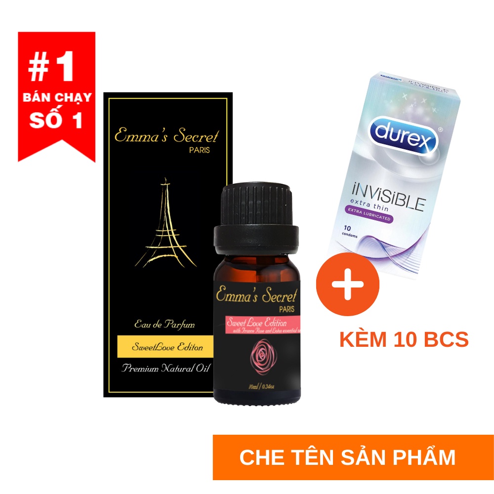 Combo nước hoa vùng kín Emma's Secret và bao cao su Durex