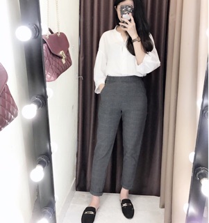 Quần Baggy kẻ Topshop 2 màu đẹp- độc- lạ