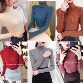💋FREESHIP💋Áo len tăm cổ lọ hàng qc đẹp cực Uy Tín luôn. Kèm bảng màu cho các chị em chọn ạ!