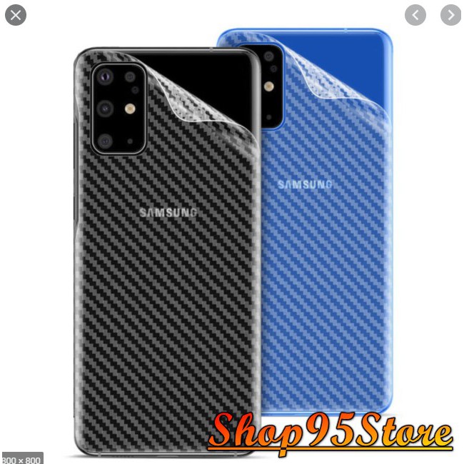 Miếng dán Carbon mặt lưng Samsung Galaxy A32 4G 5G A52 A72 A12 A02S chống bám vân tay