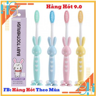 Sét 4 Bàn Chải Đánh Răng Cho Bé Hình Thỏ Gấu