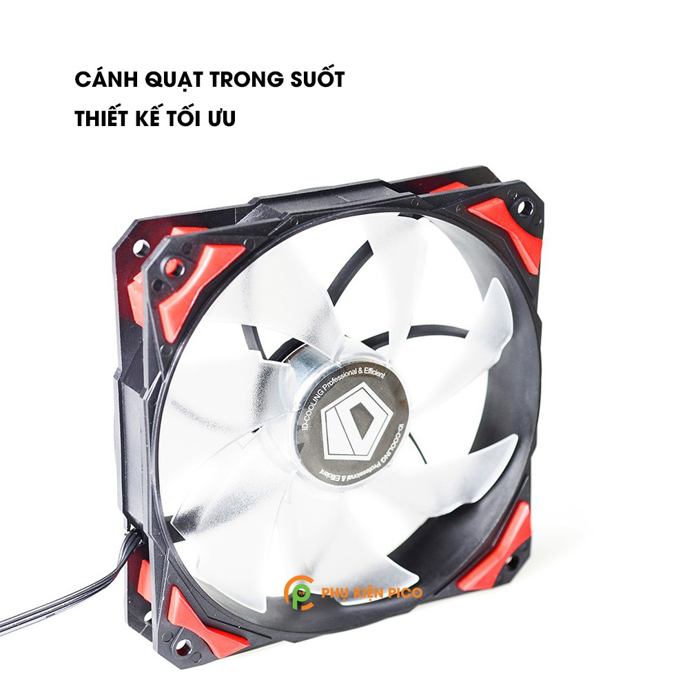 Quạt tản nhiệt case máy tính chính hãng ID-COOLING PL-12025 Quạt Fan Case 12cm 11 cánh