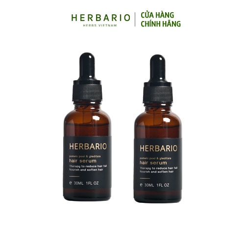 Combo 2 chai serum vỏ bưởi và bồ kết herbario 30ml giảm rụng tóc, giúp mọc tóc chắc khoẻ