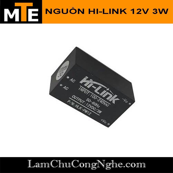 Mới! Mạch nguồn Hi-Link HLK-PM12 220V - 12V 3W  - Module nguồn hạ áp loại tốt dành cho các dự án IOT