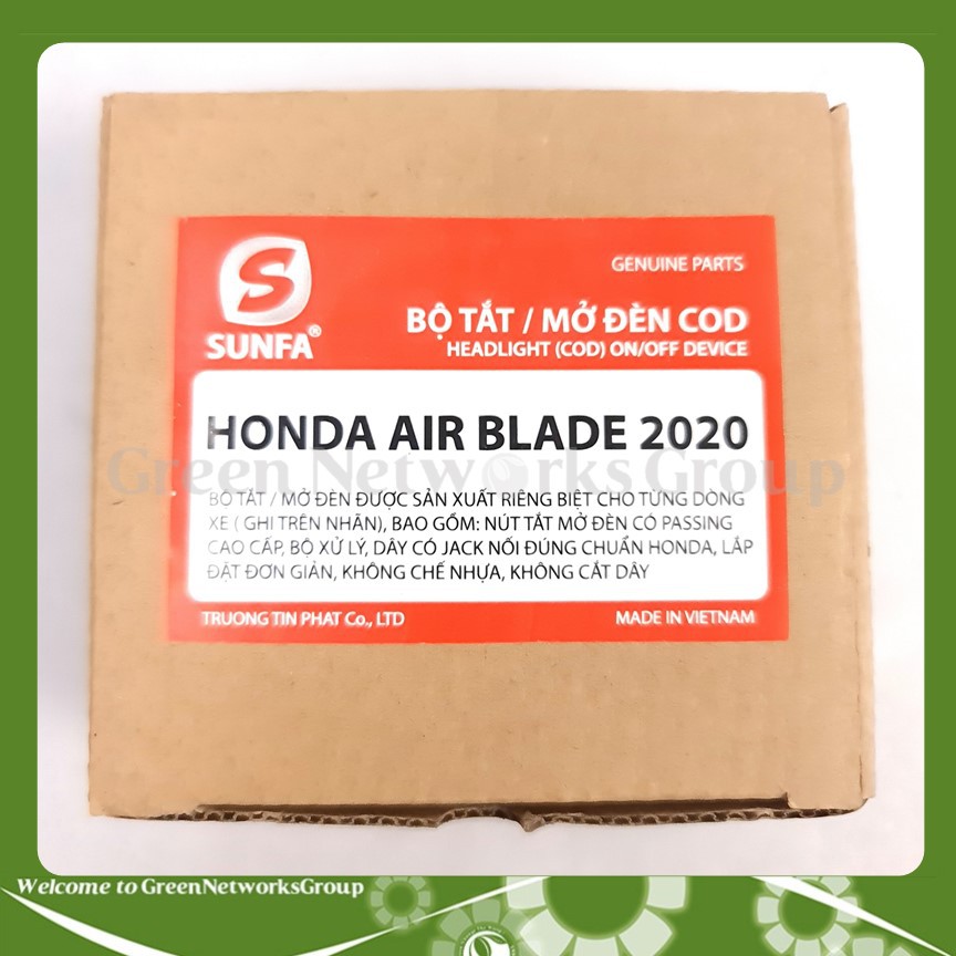 Bộ tắt mở đèn xe SUNFA cho xe AirBlade 2020 Lead Wave RSX Winner X SHVN SH mode Future Vision tích hợp công tắc Coss Pha