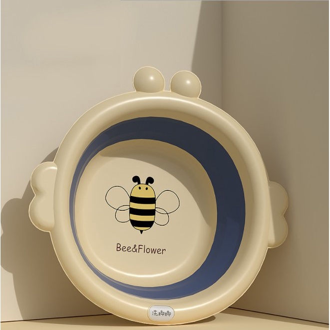 Chậu Rửa Mặt Gấp Gọn Hình Ong Cho Bé Chất Liệu Silicon Hình Thù Đáng Yêu Ngộ Nghĩnh