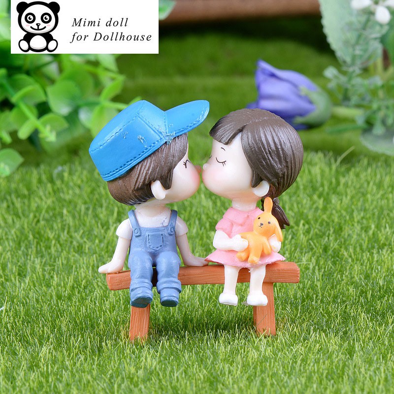 02 búp bê tình nhân nhân trang trí nhà búp bê, tiểu cảnh minidoll