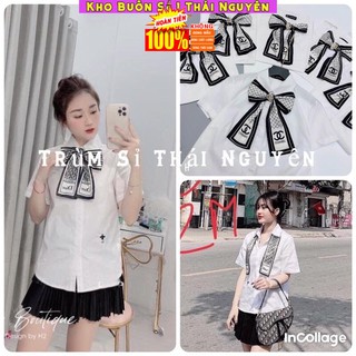 Áo sơ mi nơ, sơ mi cộc tay hàng loại đẹp