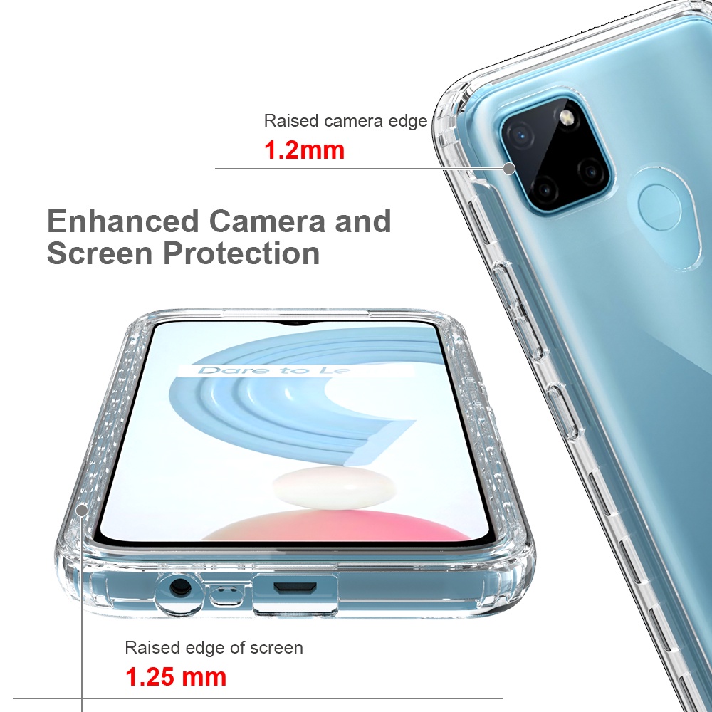 Thickened Drop-Resistant Clear Case for Samsung S21 Ultra S20 FE S10 Plus Note 20 10 9 A51 A71 A50 A31 A12 A22 4G A32 A42 A52 A72 5G 360 Transparent Shockproof Cover