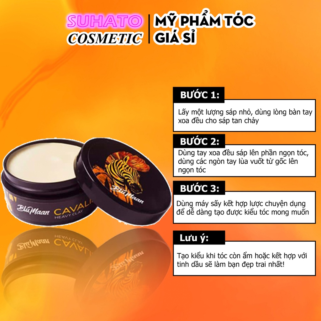 Sáp Vuốt Tóc Blumaan Cavalier Clay  Giữ Nếp Cực Mạnh MN05