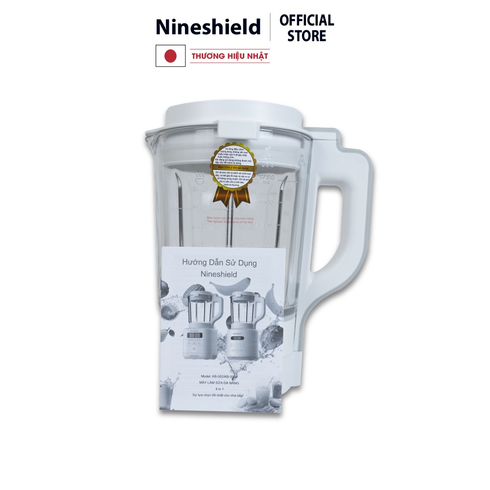 [Mã ELMALL10 giảm 10% đơn 500K] Máy Làm Sữa Đậu Nành, Sữa Hạt Đa Năng 8 In 1 Nineshield KB-503