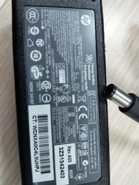 Sạc HP 19V 65W đầu tròn lớn kim nhỏ chính hãng
