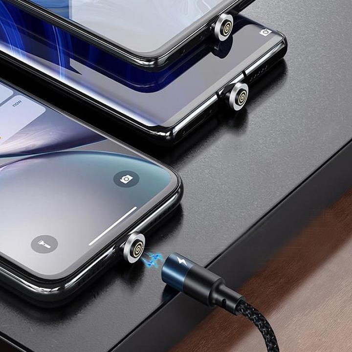 Cáp sạc nhanh remax nam châm cho iphone và androi rc-102 chính hãng