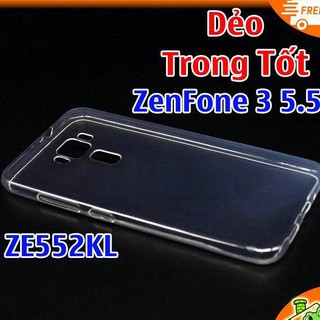 ốp lưng asus zenfone 3 5.5 dẻo trong suốt
