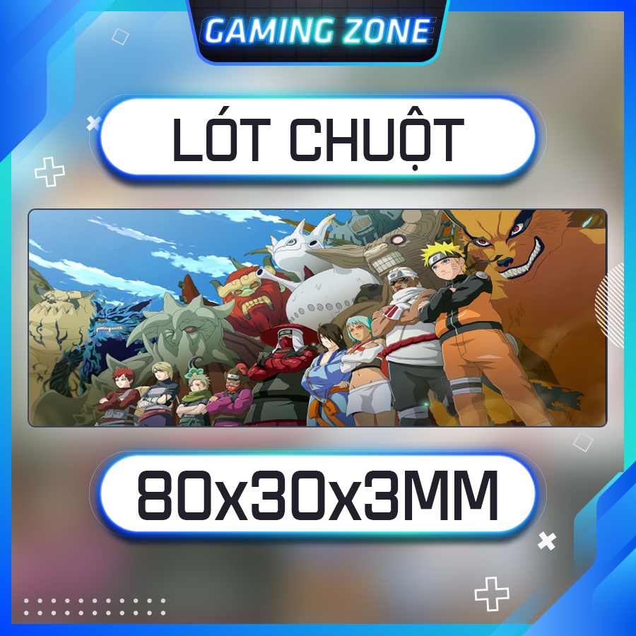 Lót chuột, bàn di chuột chơi game Naruto chống trượt siêu bền siêu đẹp