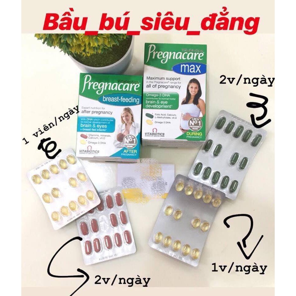 Vitamin bú PREGNACARE BREASTFEEDING hộp 84 viên