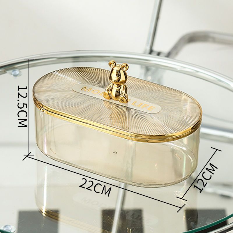 Hộp Đựng Tăm Bông / Mỹ Phẩm Để Bàn Tiện Lợi