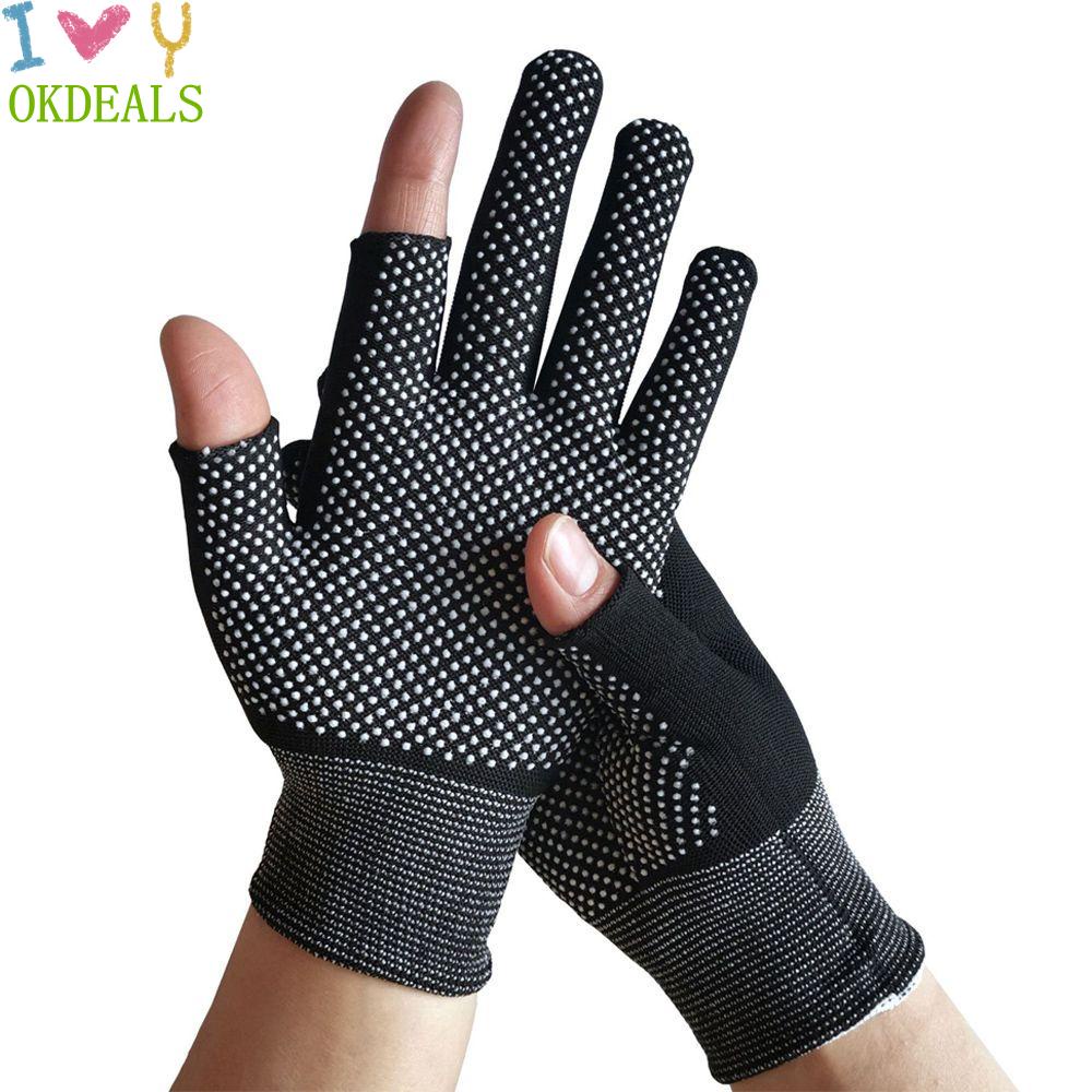 Okdeals Găng Tay Hở Ngón Chống Nắng Chống Trượt Co Giãn Hai Ngón Dành Cho Nam Nữ Chơi Thể Thao Mùa Xuân Hè