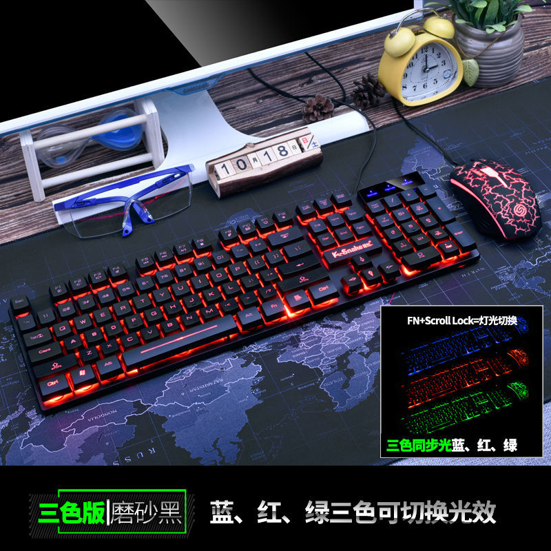 Bộ Chuột Và Bàn Phím Cơ Chơi Game Có Dây Phong Cách Punk Cho Laptop Notebook | BigBuy360 - bigbuy360.vn