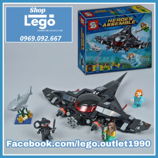 [232 hình] Xếp hình phi thuyền Aquaman : Đế vương Atlantis mới nhất có Mera và Black Manta Lego Mini