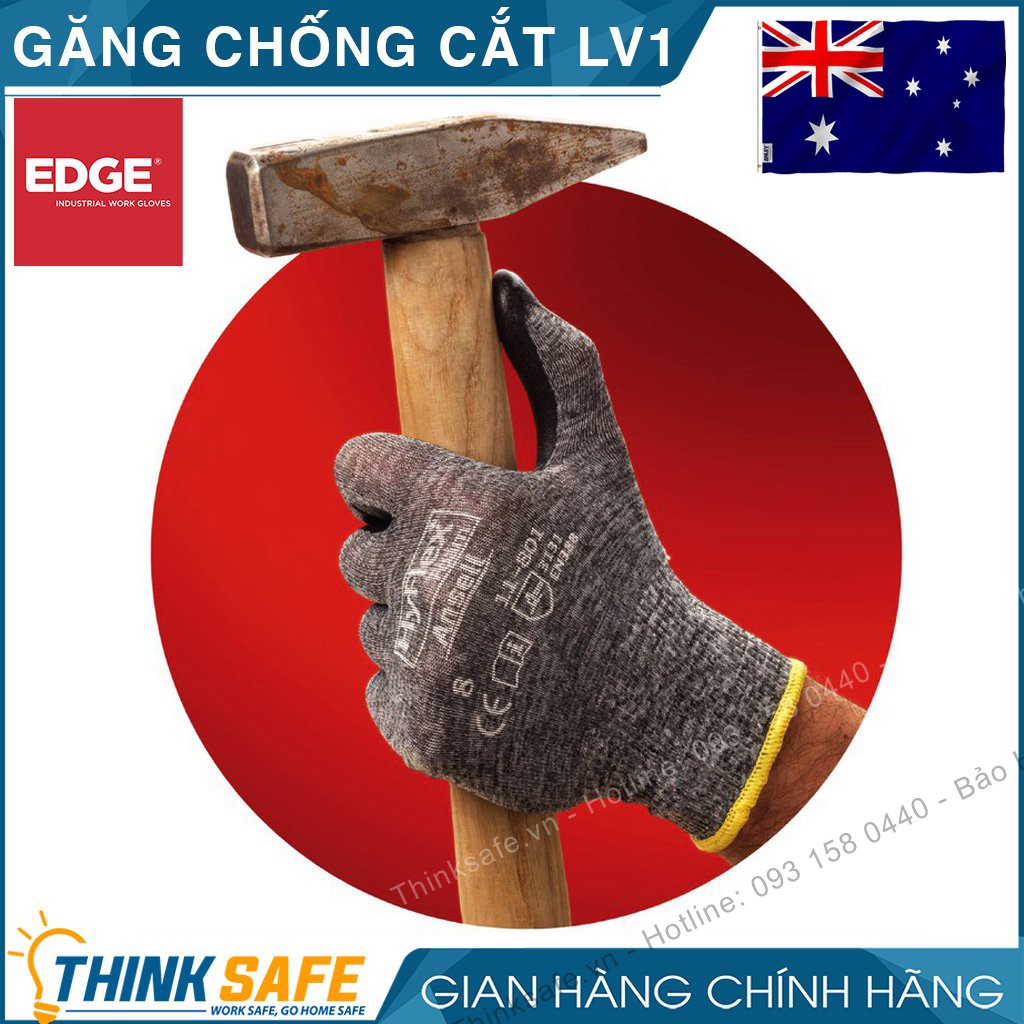 Găng tay đa dụng Hyflex Thinksafe, bao tay phủ Nitrile dầy, ôm khít tay, chống bám dầu mỡ, găng tay lao động tốt 11-801