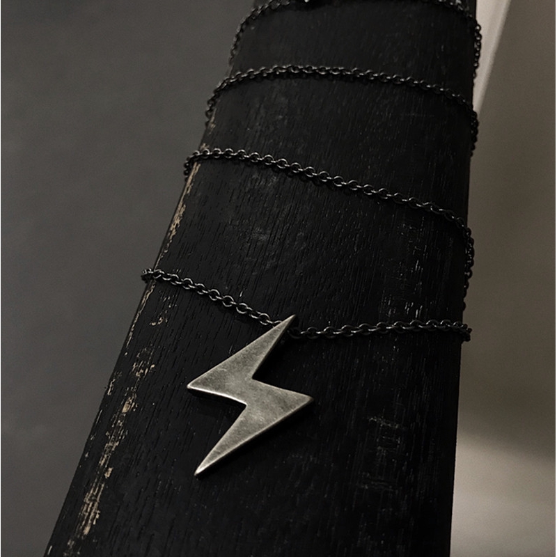 Dây Chuyền Mặt Hình Tia Chớp Phong Cách Hip Hop