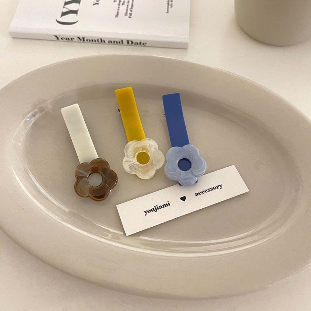 Kẹp Tóc Hình Hoa VANES1 Màu Sắc Ngọt Ngào Phong Cách Hàn Quốc Cho Nữ