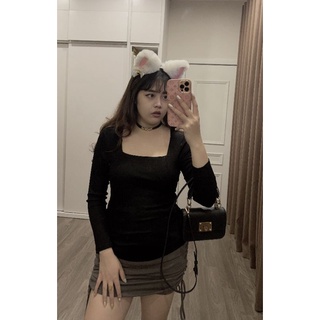 Áo Thun Gân Cổ Vuông Mai Thương Bigsize