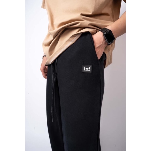 Quần thun JKSG 2 trong 1, quần ống rộng có thể rút dây lại thành quần Jogger, chất vải mềm mịn co giãn thoải mái