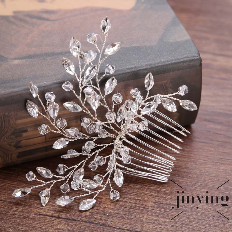 GETNOIVAS ❤S Wind Golden/Silver Vintage Hair Comb with Beaded ,Bridal Hair Pins, Wedding Hair Accessories