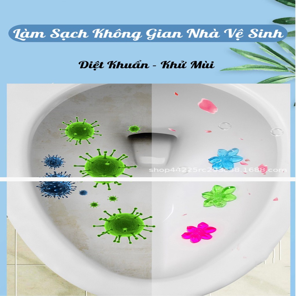 (Size lớn) Gel khử mùi bồn cầu gel tẩy thơm toilet nhà vệ sinh dạng thạch hình bông hoa với 6 mùi hương loại đặc biệt