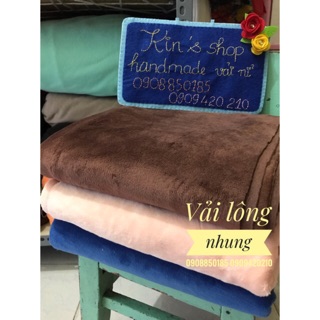Combo 3 mét vải lông nhung siêu mềm mịn may gối, gấu bông handmade