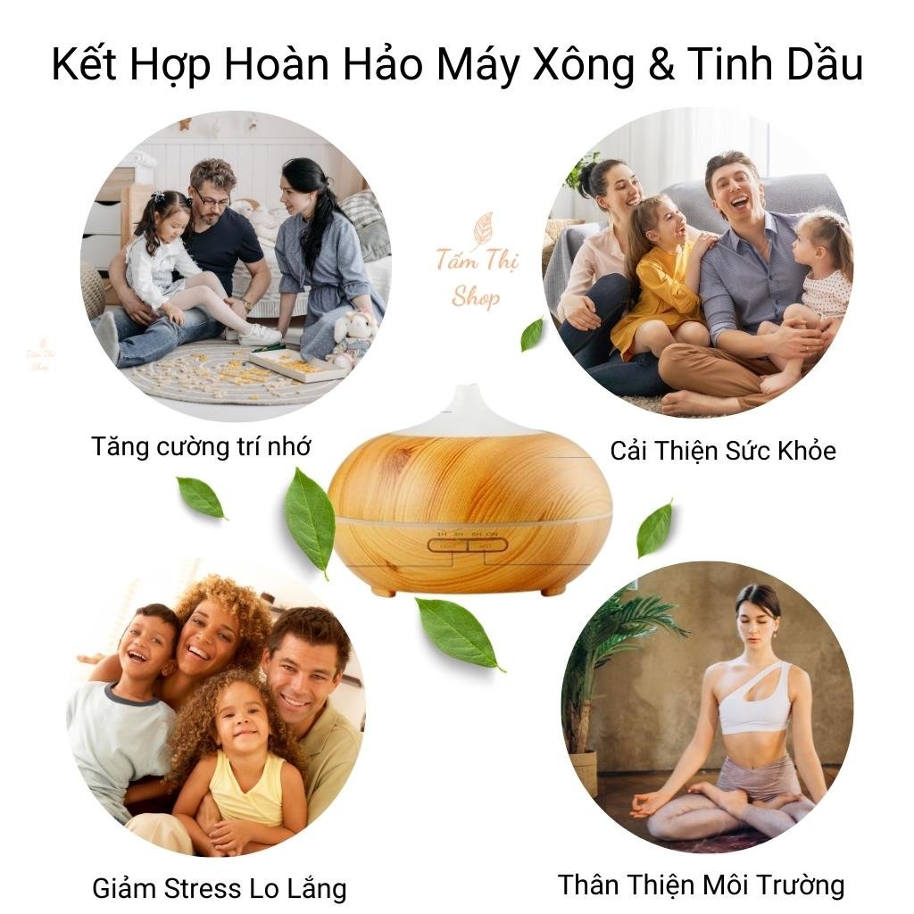 Máy Khuếch Tán Tinh Dầu TẤM THỊ Bí Ngô 550ml Tạo Ẩm Phun Sương Tinh Dầu Tỏa Hương Thơm Mát Phòng Đuổi Muỗi & Côn Trùng