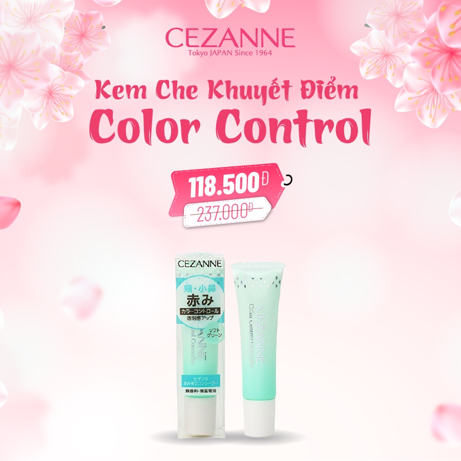 Kem che khuyết điểm Cezanne Color Control Concealer chống thấm nước lâu trôi 13g