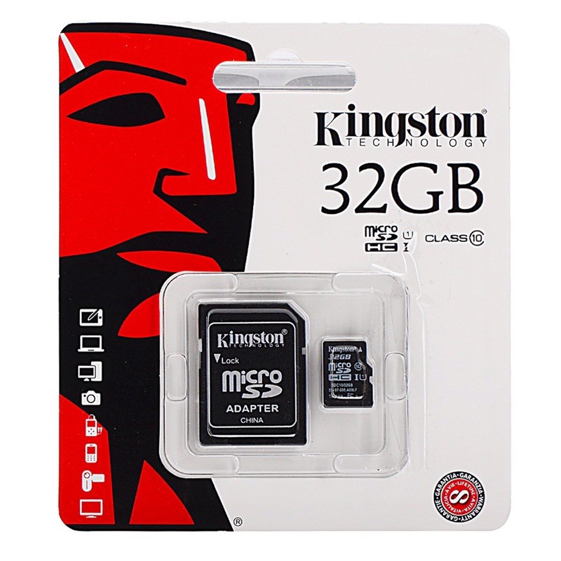 [Mã ELFLASH5 giảm 20K đơn 50K] [SALE 10%] Thẻ nhớ nhỏ MicroSD Kingston 32Gb, 64Gb Class 10 tốc độ 45MB/s