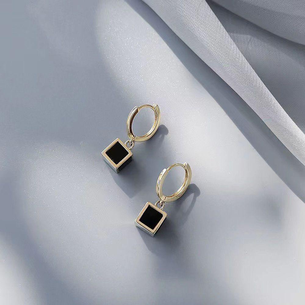 Bông Tai Khóa Vuông Lấp Lánh Thời Trang Mùa Hè Cho Nữ