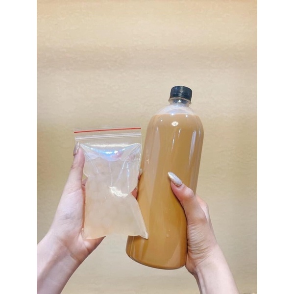 Combo 10 chai nhựa pet 1 lít 35gr đựng trà sữa, mật ong, nước ép chuẩn dung tích - ChuyenSiTranTruc