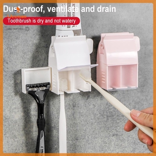 (Hàng Mới Về) Giá Treo Bàn Chải Và Kem Đánh Răng Gắn Tường Đa Năng
