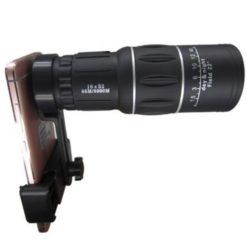 Bang♔ 16x52 Zoom Hiking Monocular Telescope Lens Camera Night Vision HD Scope Phone Clip Holder