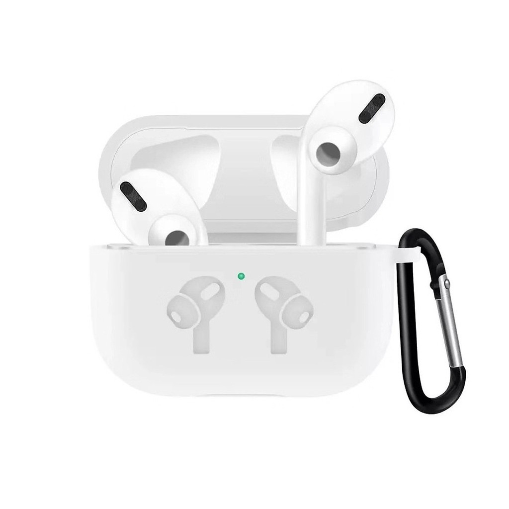 Hộp Bảo Vệ Silicone Cho Airpod Pro Kèm Móc Chống Rớt