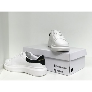 Giày nam nữ mc queen full white
