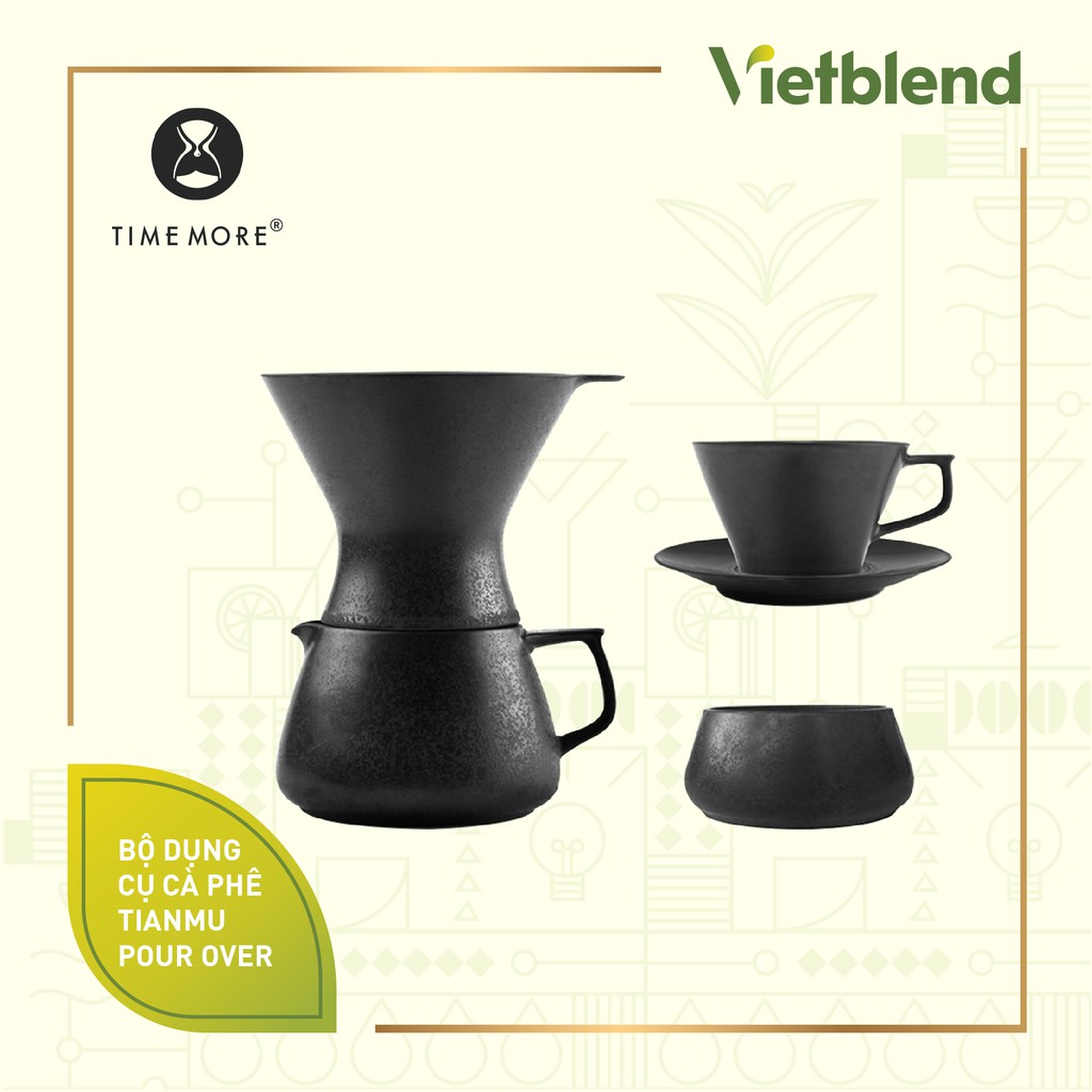 Bộ dụng cụ pha cà phê gốm sứ Timemore TIANMU Pour Over  - Đại lý Timemore Vietblend