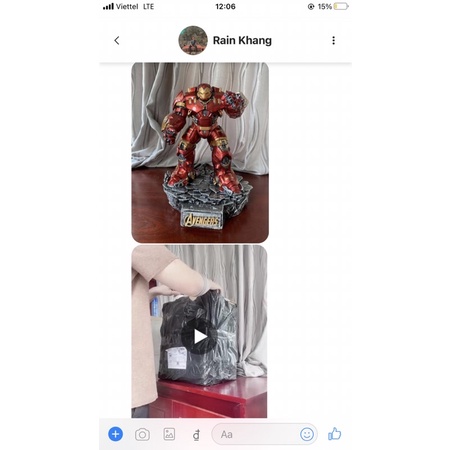 Tượng mô hình Hulkbuster bản 1.0 đúc đặc có kèm đế